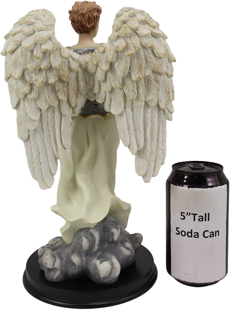 Ebros Byzantine Archangel Saint Gabriel with Brass Name Plate Wooden Base 12"H