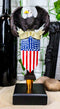 Ebros American Bald Eagle USA Flag Shield Novelty Beer Tap Handle Figurine With Base