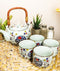 White Storks Cherry Blossom Red Moon Night Sky Ceramic Teapot And 4 Tea Cups Set