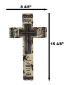 Rustic Western Christian Love Hope Peace Amazing Grace Bible Verse Wall Cross