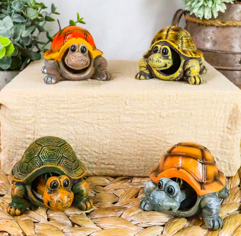 Ebros Nautical Colorful Shell Sea Turtles Tortoises Bobblehead Figurines Set