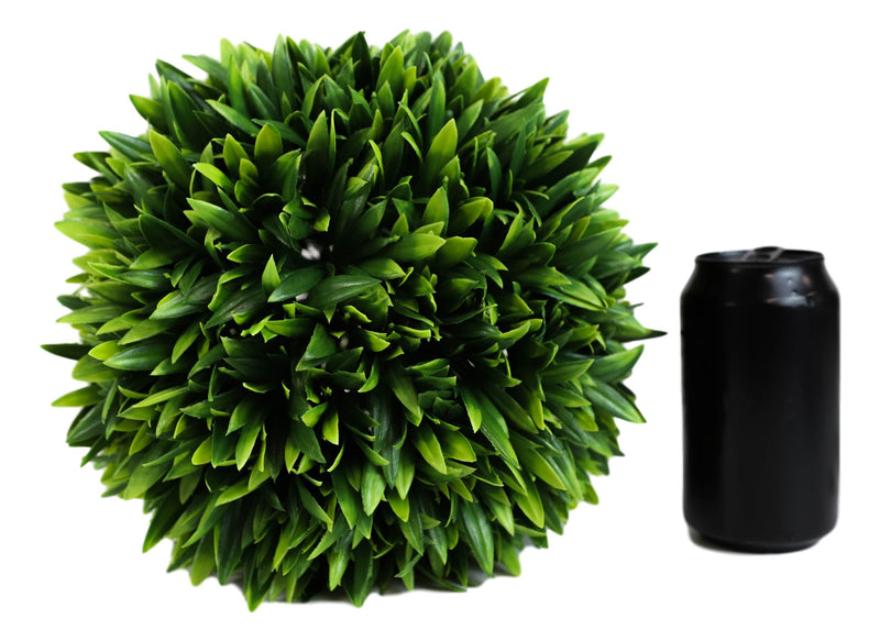 Set Of 3 Home And Garden 9"D Green Artificial Faux Zoysia Grass Topiary Ball
