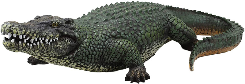 Ebros 21" Long Realistic Alligator Crocodile Statue Home and Garden Figurine - Ebros Gift