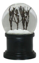 Windy Christmas Snow Winter Trees Night Scene Light Up Snow Water Globe With Fan