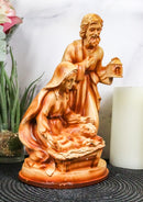 Ebros Holy Family Nativity Mary Joseph and Infant Jesus in Manger Decor Figurine