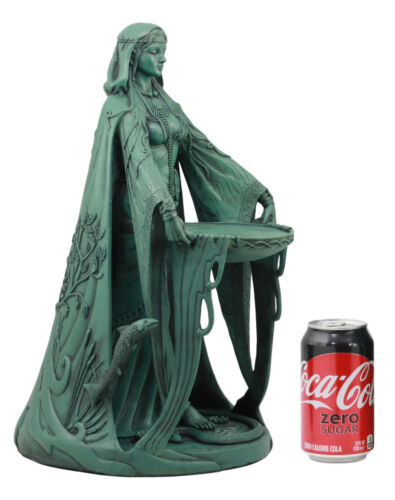 Ebros Green Maxine Miller Celtic Triple Goddess Danu With Cauldron Statue 16"H - Ebros Gift