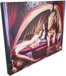 Ebros Anne Stokes Inner Sanctum Dragon Queen Wood Framed Picture Canvas Decor
