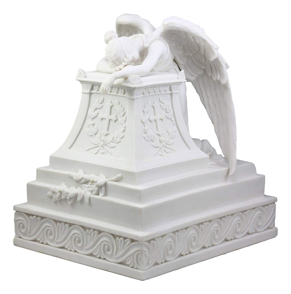 Ebros Inspirational Guardian Mourning Angel Cremation Urn 12.75" Tall 320 Cu In - Ebros Gift