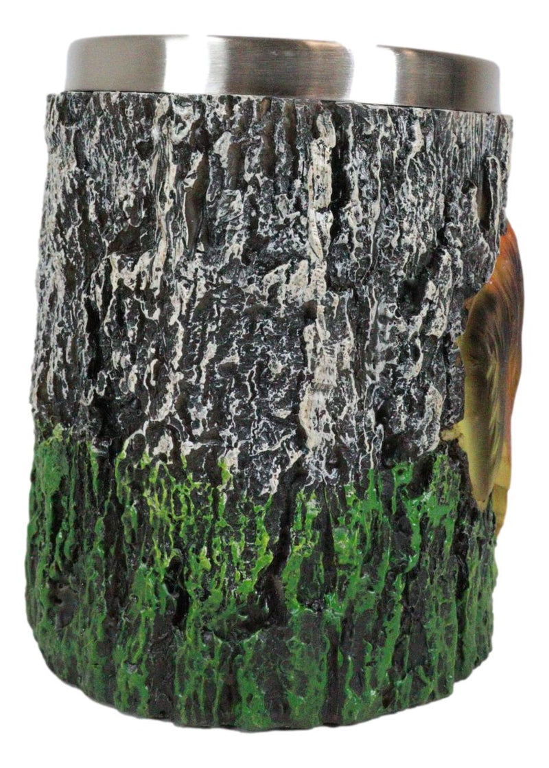 Rustic Western Wildlife Brown Horse Coffee Mug Cup Faux Tree Bark Texture 12oz