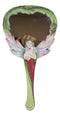 Ebros Jody Bergsma Snow Winter Magic Mistletoe Fairy with White Lamb Hand Mirror