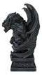Gothic Winged King Kong Ape Man Gargoyle Perching On Celtic Pedestal Figurine