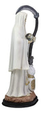 Ebros Gift Large 16.75" Tall Holy Death Santa Muerte Holding Scythe, Glass Globe with Scales of Justice and Owl in Tunic Robe Statue Figurine (White) (WHITE) - Ebros Gift