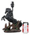 Ebros Gift Black Rearing Wild Horse Stallion Desktop Table Lamp with Nature Printed Shade Home Decor 19"Tall As Rustic Country Home Decor Cabin Lodge Western Decorative Side Desktop Lamp