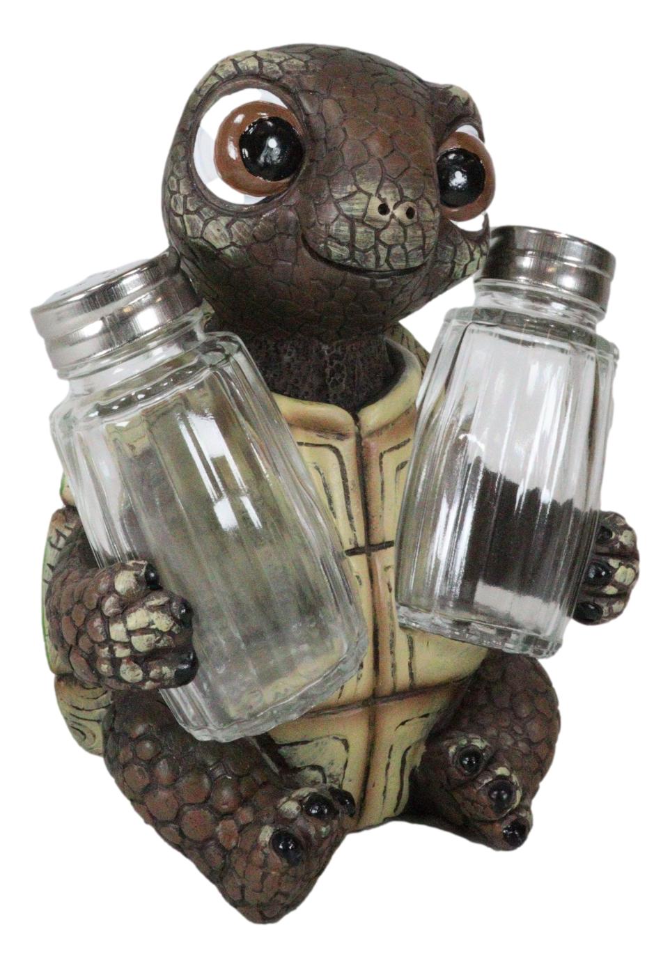 Shell Spice Marine Baby Tortoise Turtle Salt And Pepper Shakers Holder ...