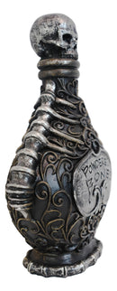 Ceramic Witchcraft Mad Doctor Skeleton Spine Powdered Bones Skull Potion Bottle