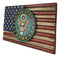 Patriotic American Flag United States Army Eagle Seal Wooden Wall Decor Plaque