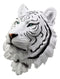 Rare Blue Eyed White Tiger Wall Bust Sculpture Blue Ice Predator Forest Figurine