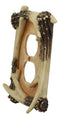 Ebros Set of 2 Novelty Woodland Rustic Forest Stag Deer Antlers Wall Electrical Cover Plate Accent Hand Painted Sculpted Antler Resin Home Decor Accessory (2, Double Outlets)