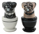 Black Fawn Miniature Teacup Pugs Salt And Pepper Shakers Ceramic Magnetic Set