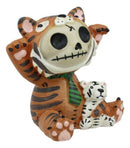 Furry Bones Figurine 2.5"Tall Tigrr Tiger With Green Tie Voodoo Skeleton Monster