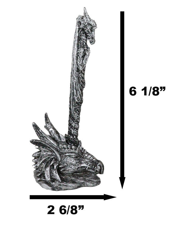 Ink Of Fire Spirit Dragon Pen With Dragon Head Base Holder Figurine Office Desk