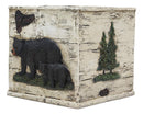 Ebros Rustic Western Black Bear in Pine Trees Forest Bathroom Tissue Box Cover