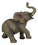 Safari Wildlife Adorable Male Tusked Elephant Trumpeting Collectible Figurine