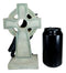 Harbinger Of Doom Macabre Raven Crow Perching On Celtic High Cross Figurine