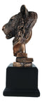 Jungle Wildlife Apex Predator Bengal Tiger Bust Sculpture 9"H With Trophy Base