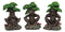 Wiccan Forest Spirit Deity See Hear Speak No Evil Greenman Tree Ents Statue Set