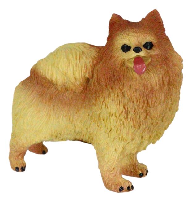 Lifelike Adorable Pet Pal Well Groomed Pomeranian Puppy Dog Miniature Figurine