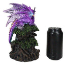 Metallic Purple Dragon On Greenman Tree Canopy Backflow Incense Cone Burner