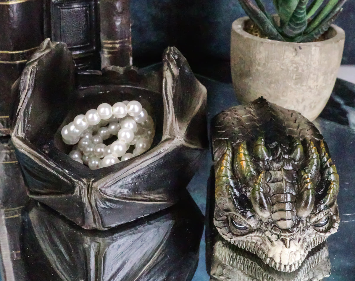 Fear The Dragon Green Hibernating Small Trinket Jewelry Box Stanley Morrison