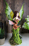 Princess Of The Forest Tribal Fairy With Red Dragon Pixie Wyrmling Statue