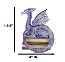 Amy Brown Purple Crater Moon Bookworm Dragon Sitting On Stack Of Books Figurine