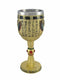 Winged Isis & Pharaoh King Tut Wine Goblets 6 oz. Beverage Chalice Cup Set of 2