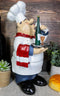 Ebros Master Chef Pierre Wine Tasting French Bistro Statue 14"H Kitchen Decor Figurine