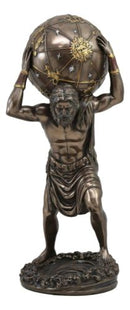 Ebros Greek God Primordial Titan Atlas Holding The World Globe Statue 11.75"Tall