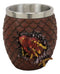 Ebros Medieval Khaleesi's Dragon Colorful Scale Egg With Hatching Wyrmling Small Drink Cup 3.75" High Fantasy GOT Themed Dungeons And Dragons Drinking Party Prop Cups (Fire Red)