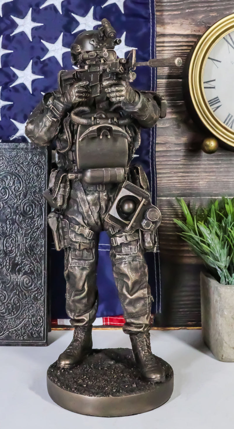 Large Modern Warfare Covert Operation Navy Seal Commando Statue Night Mission