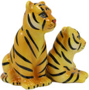 Ebros Bengal Orange Tiger And Tigress Couple Ceramic Salt Pepper Shaker Set