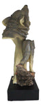 Ebros 15"H Full Moon Wildlife Howling Wolf Bust Statue On Museum Pedestal Base