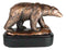 North Pole Arctic Circle Wildlife Roaming Polar Bear Figurine With Black Base