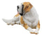 Ebros Saint Bernard Dog Statue 10.5"L Dogs Breed Gallery Quality Glass Eyes
