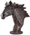 Large Antique Bronze Resin Finish Stallion Horse Head Bust Statue 20.25"Long