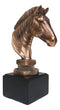 Ebros Madagascar Safari Zebra Horse Bust Statue In Bronze Electroplated Finish