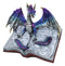 Guardian Of Bibliography Purple Blue Dragon Emerging Out Of Spell Book Figurine