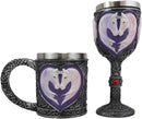 Ebros Everlasting Love Unicorn Valentines Couple Wine Goblet And Mug Set Of 2