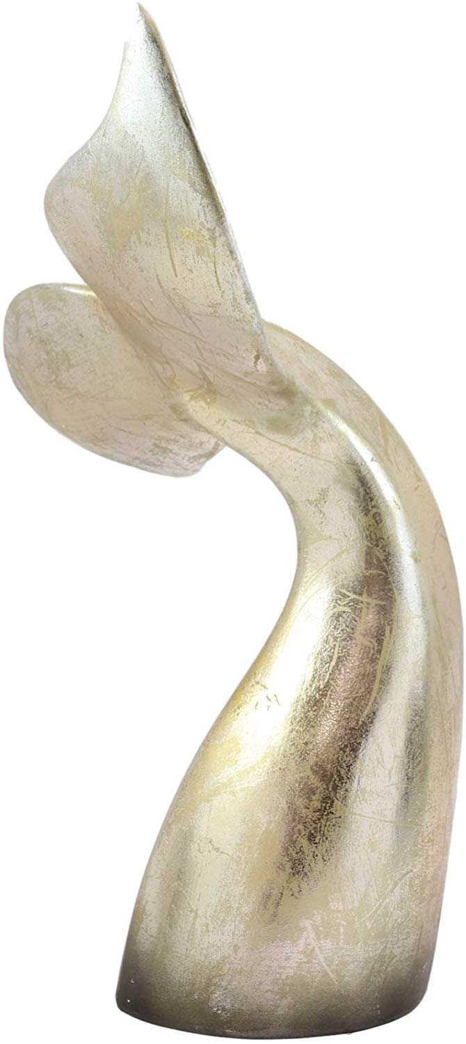 Ebros Nautical Coastal Marine Large Baleen Humpback Whale Tail Museum Gallery Design Statue 16.25" H in Rustic Gold Antique Finish Sea Life Decorative Office Library Shelf Desktop Decor Figurines