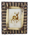 Rustic Western Galvanized Metal Buckhorn Stag Deer Antlers 5"X7" Photo Frame